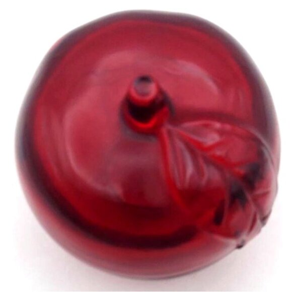 Partylite Natures Bounty Ruby Red Apple Glass Tea Light Votive Candle Holder - Picture 2 of 7